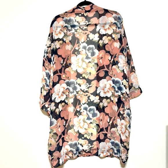 Loft Floral Sheer Kimono O/S - Picture 5 of 6
